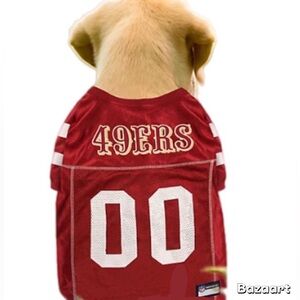 San Francisco 49ers DOG Jersey Red 49ers Jersey Shirt #00 Size:XXL